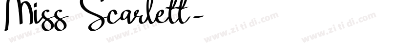 Miss Scarlett字体转换